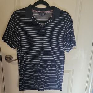 Ben Sherman Dark Blue and White Polo Shirt